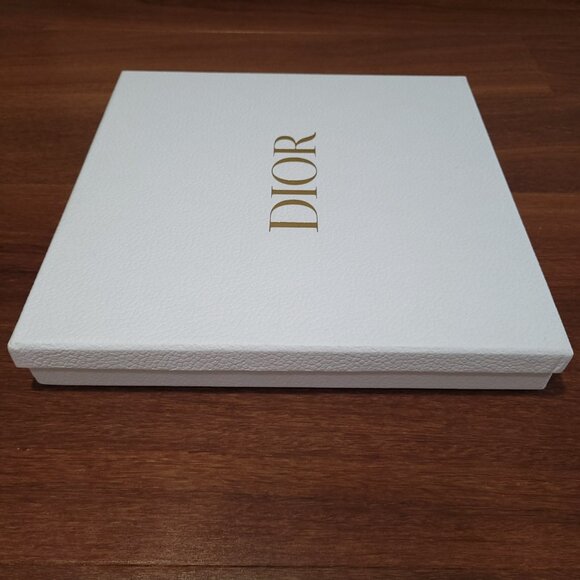 Dior Gift Box Empty White Gold Decorative Storage Organizer Logo 10.5 x 10.5 in - Picture 5 of 12